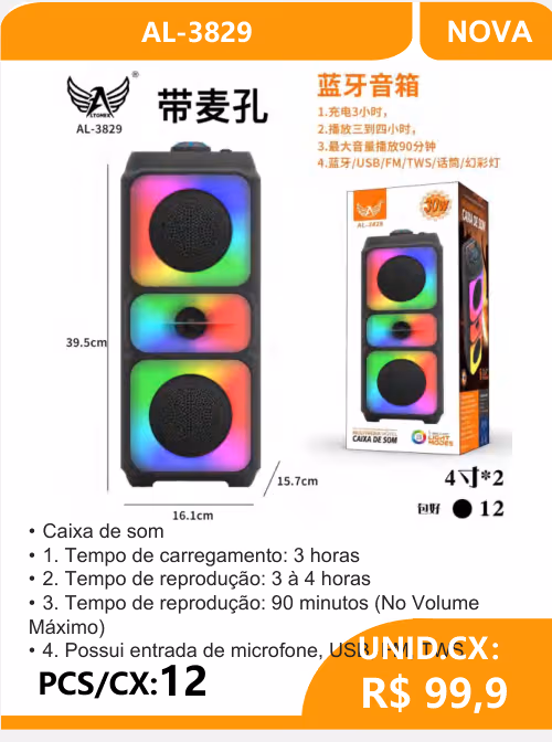 Caixa de Som AL-3829