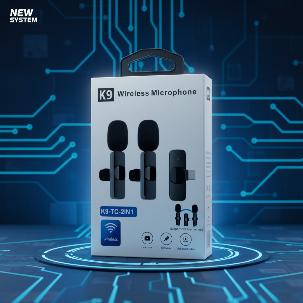 Microfone lapela K9-IP-2IN1